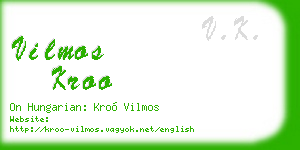 vilmos kroo business card